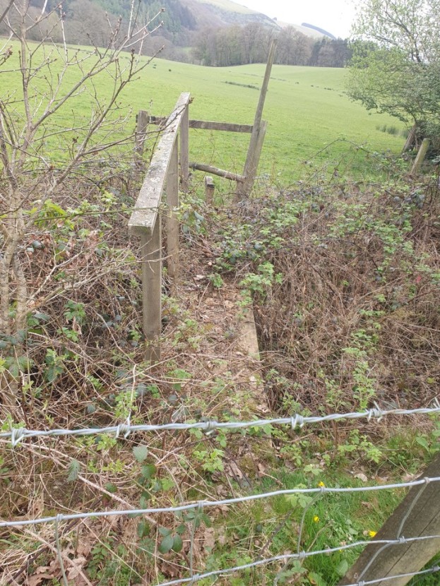 Llanfechan access blocked - LH from Hereford